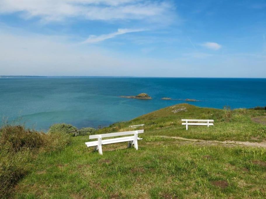 Appart Vue Mer-Au Pied Du Chemin De Randonnee " Bassan" Planguenoual Luaran gambar